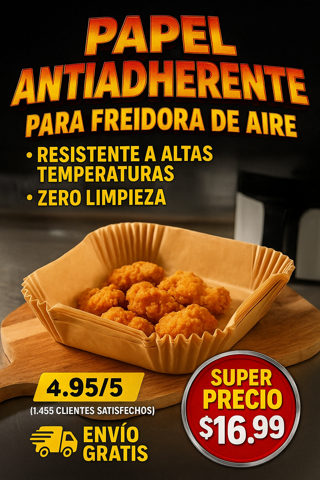 50/100PCS Air Fryer Special Paper Tray Household High Temperature Resistant Oil Absorbing Paper Pad Square Baking Paper Kitchen