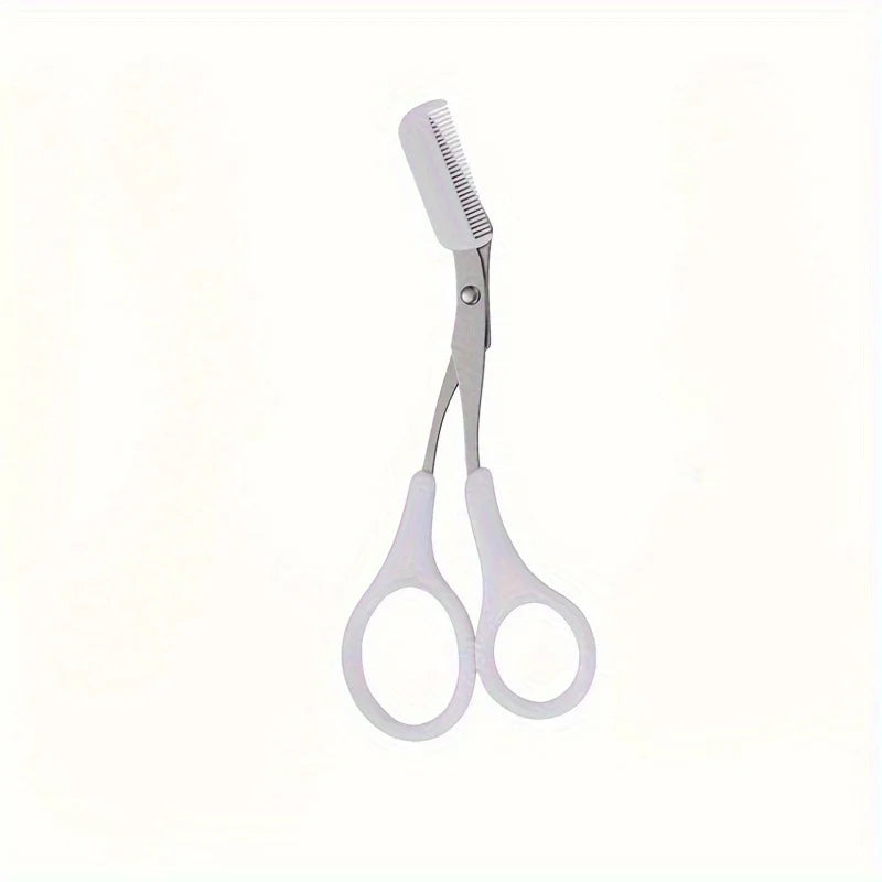 Eyebrow Razor Scissor  Stainless Steel Safe Anti-scratch Trimmer for Beginners Crescent Sharp Beauty Tool Multi-color