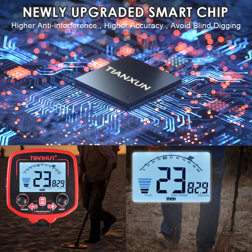 TX-850L Metal Detector Professional Underground Depth Metal Detector High Sensitivity Gold Treasure Hunter backLight Pinpointer