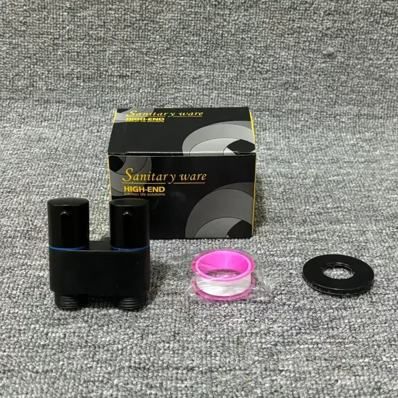 Stainless Steel double outlet angle valve large flow shower valve control valve, suitable for bathrooms and washing machines