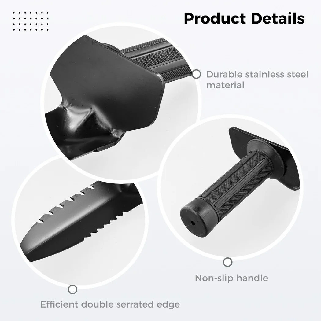Metal Detector Shovel Double Serrated Edge Digger Sheath Heavy-Duty Garden Trowel Sturdy Digging Tool For Gardening Planting