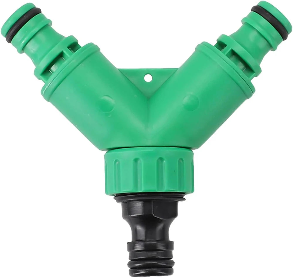 Garden Water Pipe Connectors Pipe Adapter Y Shape Hose Splitter Valve Three Way Plastic Valve with Switch for Flower Planting