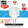 ZigBee Tuya Smart WiFi Plug Socket EU Outlet 16A/20A Power Monitor Timer Voice Control Alexa Google Home Smart Life Yandex Alice
