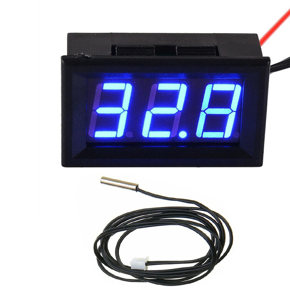 LED Digital Thermometer 10K/B3950 Metal Probe LED Digital Thermometer Temperature Sensor Meter 50~110°C Detector