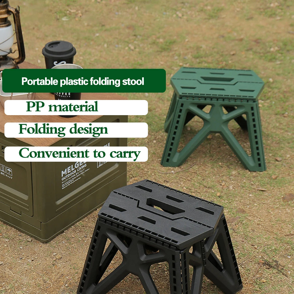 Portable Folding stool High Load Bearing Durable footstool Foldable Chair Small Stool for Outdoor Use, Camping, Fishing, BBQ