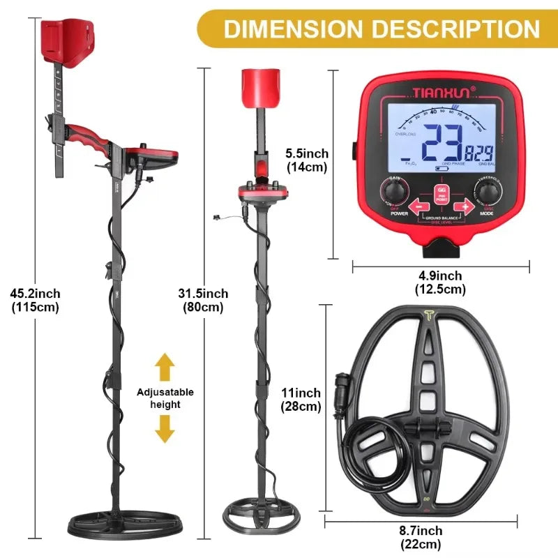 Tianxun Gold Detector TX-850L Gold Metal Detector Treasure Hunting Professional Industrial Metal Detector Discover Deluxe