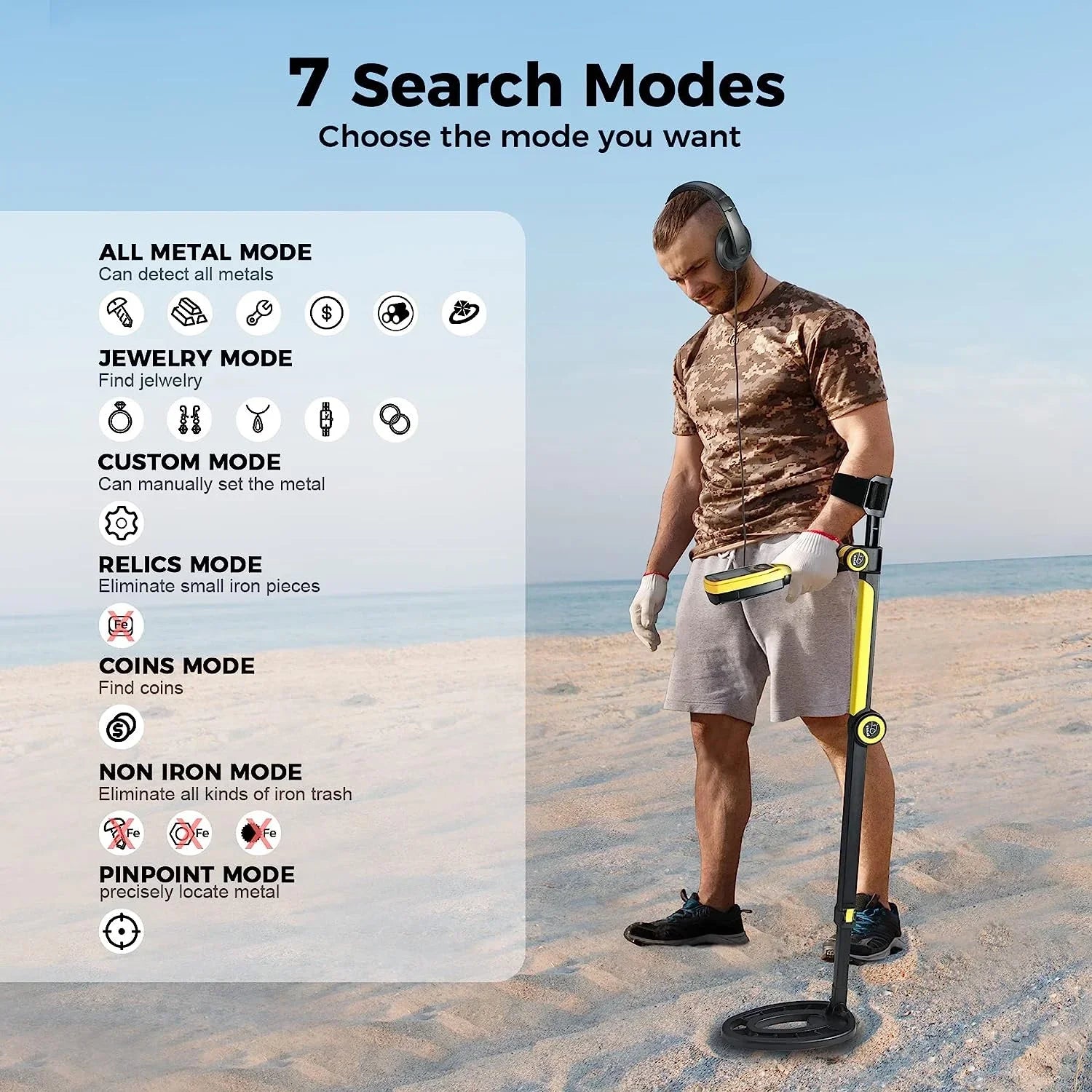 Skycrusier Gold And Metal Detector TX-650 Foldable Treasure Finder Device Best Metal Detector Gold Finder Treasure Hunting Gold