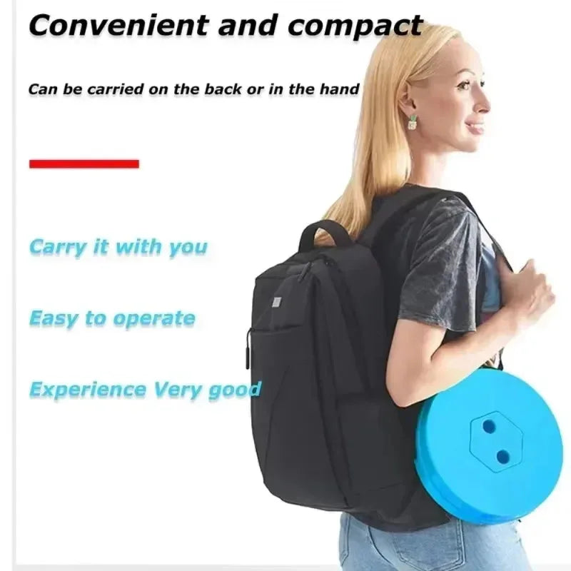 Portable Plastic Folding Telescopic Chair, Lightweight Adjustable Stool for Fishing Beach Camping, Compact Outdoor Foldable Seat