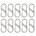10pcs, Metal Lock Clip Keychain, S Shaped Alloy Hanging Buckle For Outdoor Camping Hiking Travel