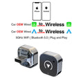 2026 Pionray 2 in 1 Wireless CarPlay Adapter&Android Auto Wireless Adapter, 5Ghz WiFi Type-C/USB Plug Play CarPlay Wireless