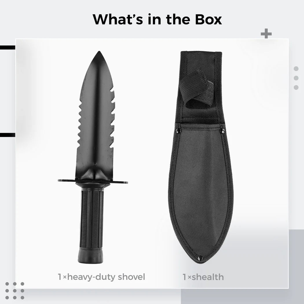 Metal Detector Shovel Double Serrated Edge Digger Sheath Heavy-Duty Garden Trowel Sturdy Digging Tool For Gardening Planting