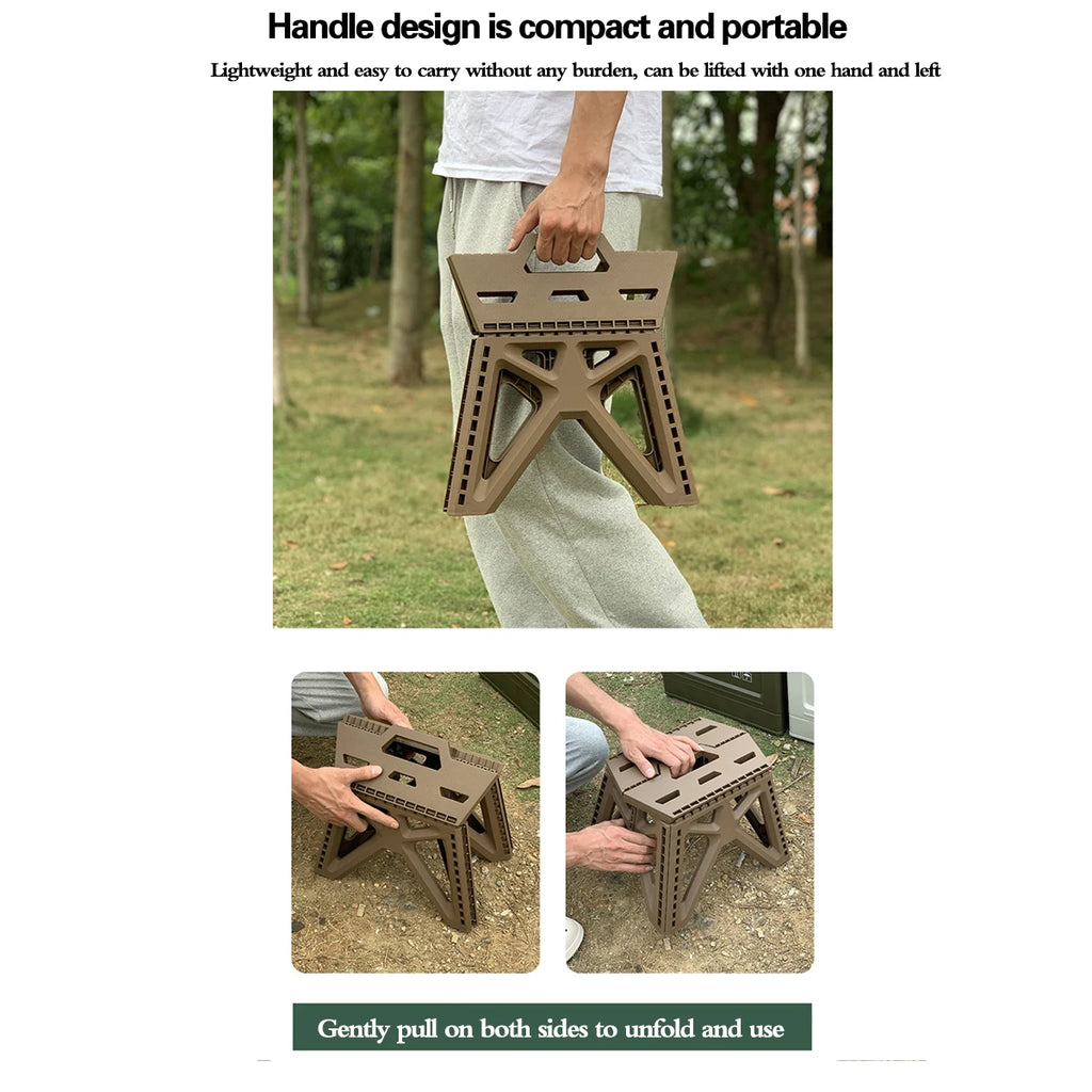 Portable Folding stool High Load Bearing Durable footstool Foldable Chair Small Stool for Outdoor Use, Camping, Fishing, BBQ