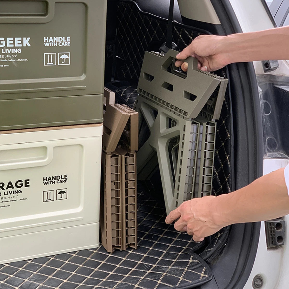 Portable Folding stool High Load Bearing Durable footstool Foldable Chair Small Stool for Outdoor Use, Camping, Fishing, BBQ