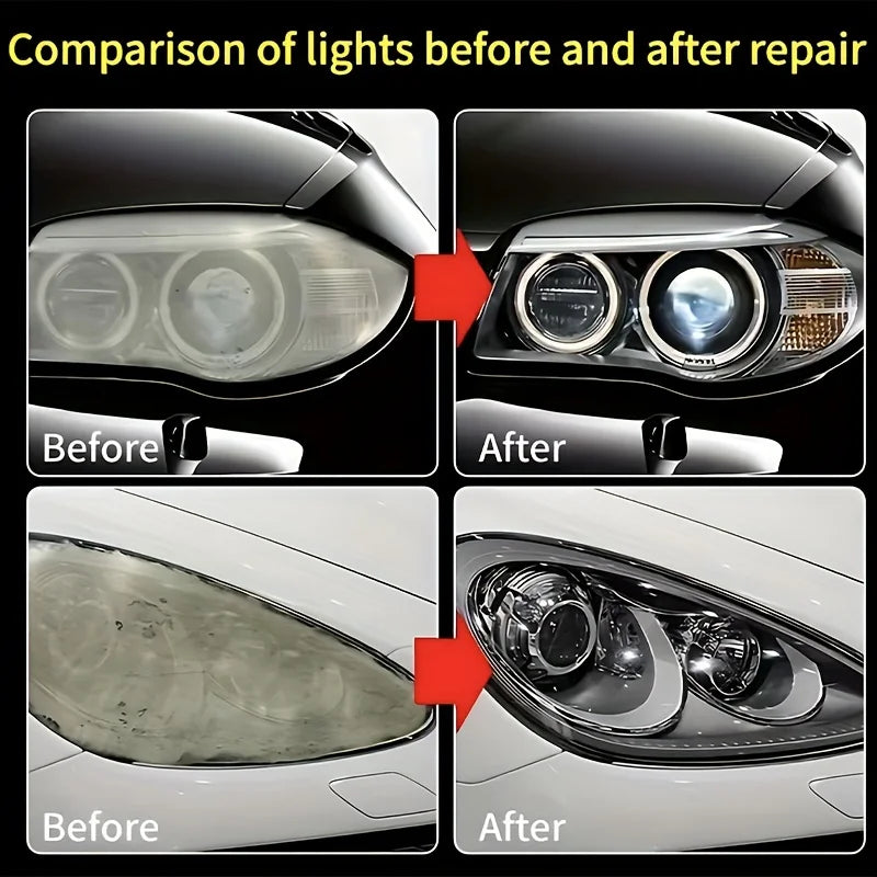 Car Headlight Restoration Polishing Headlamp Scratch Remover Repair Cleaning Paste Remove Oxidation Headlight Polish Liquid