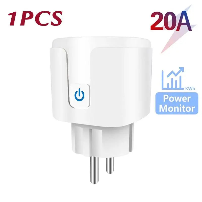Tuya ZigBee 3.0 EU Smart WiFi Plug Socket 16A/20A Power Monitor Timer Function Remote APP Voice Control Google Home Alexa Yandex