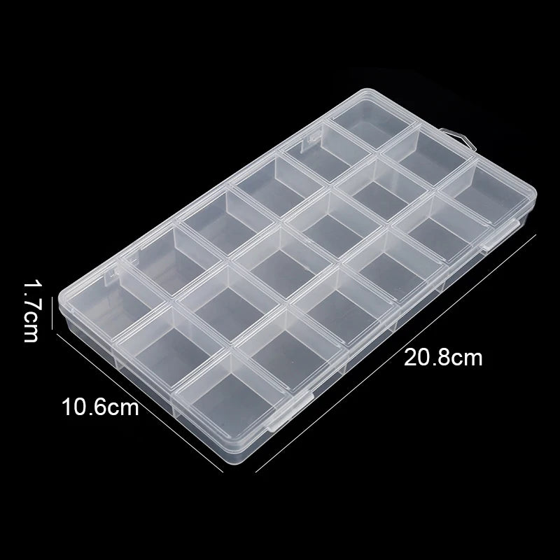 Transparent Storage Container Jewelry Box Clear Plastic Organizer Box Empty Earring Storage Organizer Display Case for Beads