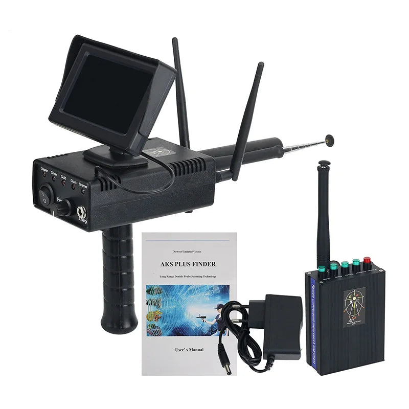 AKS Plus Long Screen Machine High-Range 3D Underground Metal Detector Plastic Designed for Deep Gold Diamond Treasure Search
