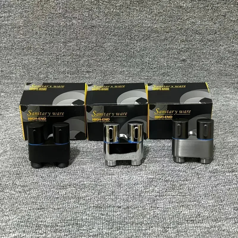 Stainless Steel double outlet angle valve large flow shower valve control valve, suitable for bathrooms and washing machines