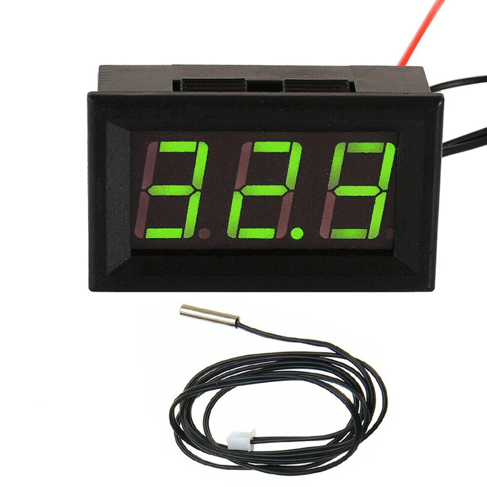 LED Digital Thermometer 10K/B3950 Metal Probe LED Digital Thermometer Temperature Sensor Meter 50~110°C Detector