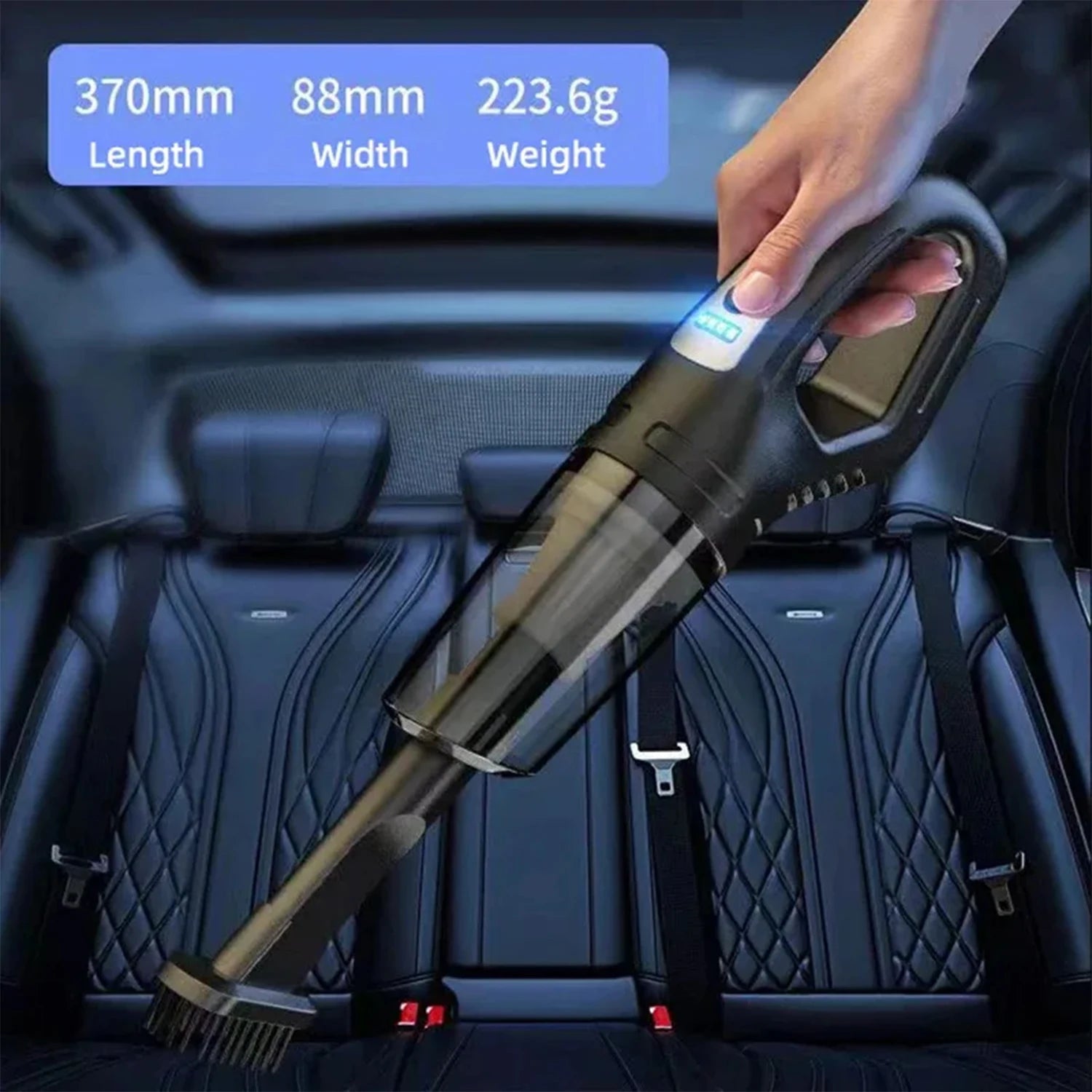 Wireless Vacuum Cleaner Powerful Cyclone Suction Rechargeable Handheld Car Vacuum Cleaner Quick Charge for Car Home Pet Hair