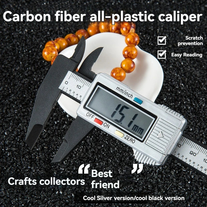150mm 100mm Electronic Digital Caliper Carbon Fiber Dial Vernier Caliper Gauge Micrometer Measuring Tool Digital Ruler