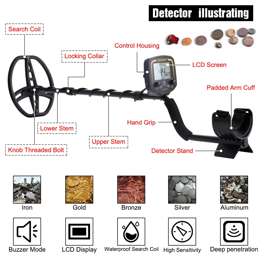 Shanghai Tianxun Produce High Sensitivity Treasure Hunting TX-850 Metal Detector Gold Detector 10 Meter Depth