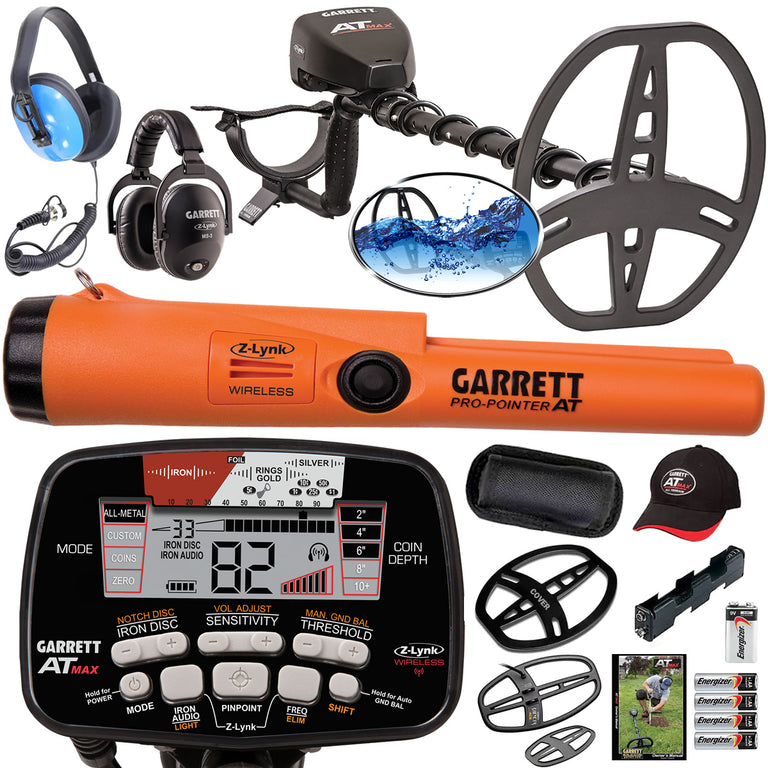 Garrett AT MAX with 2 COILS, Waterproof Headphones + Pro-Pointer