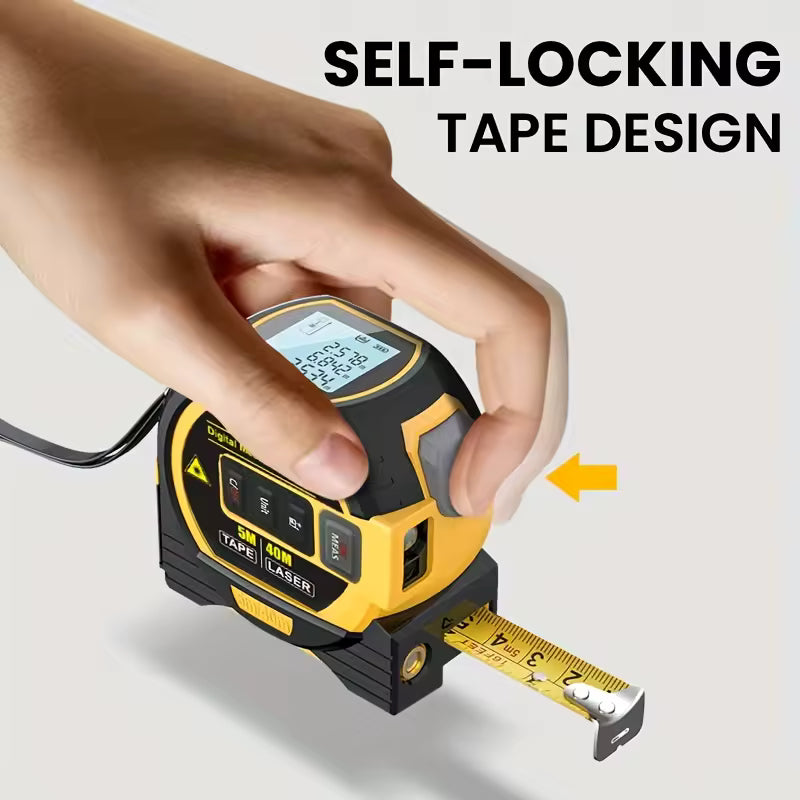 1pc Laser Tape Measure 3 In 1 Digital Tape Measure