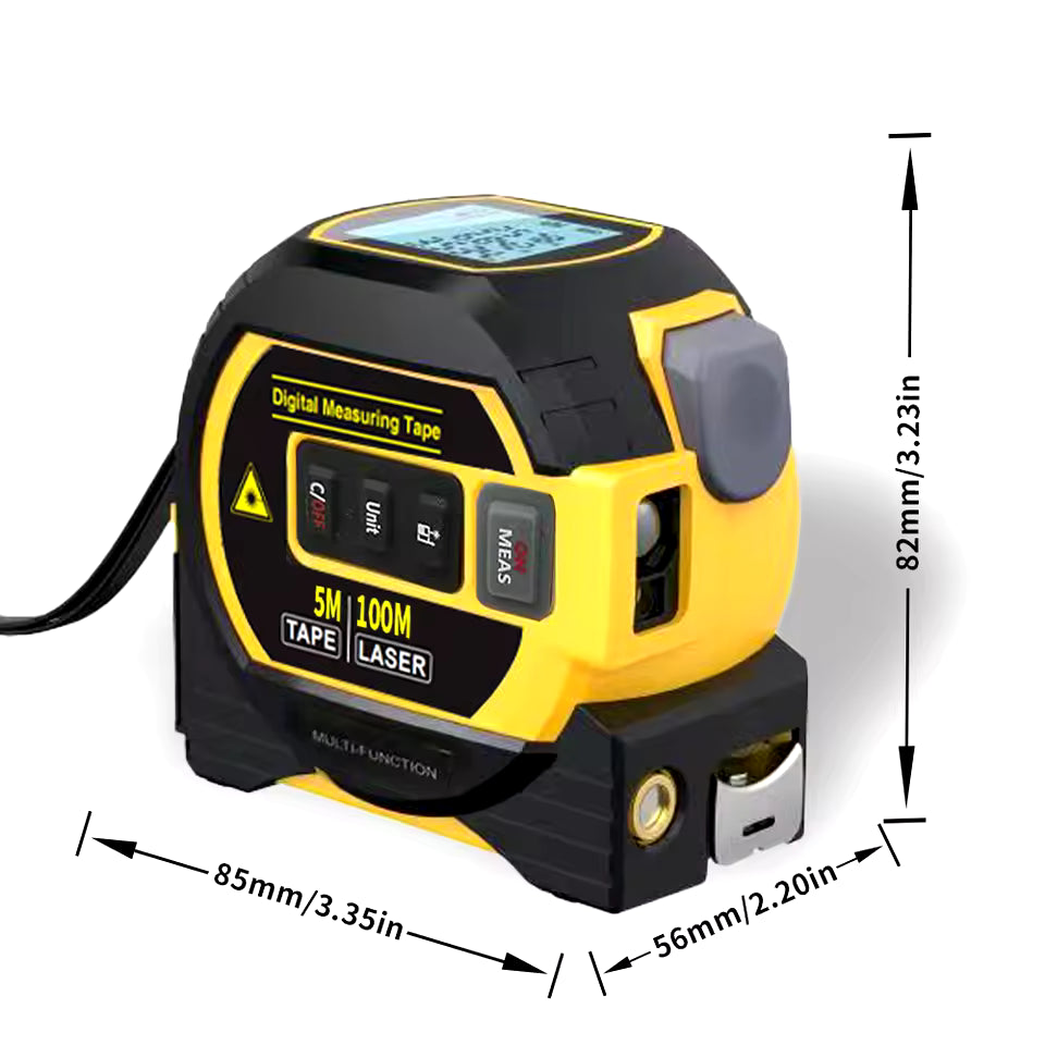 1pc Laser Tape Measure 3 In 1 Digital Tape Measure