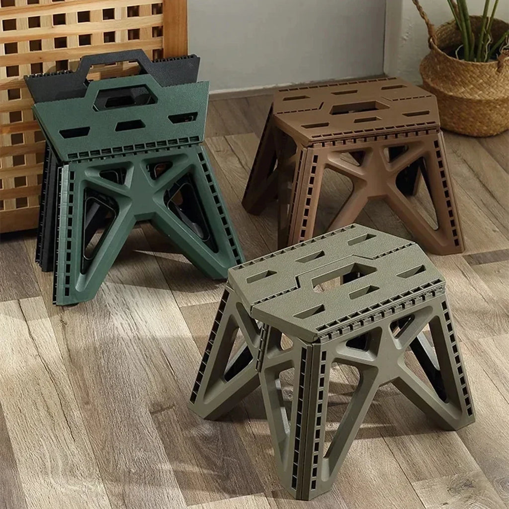 Portable Folding stool High Load Bearing Durable footstool Foldable Chair Small Stool for Outdoor Use, Camping, Fishing, BBQ