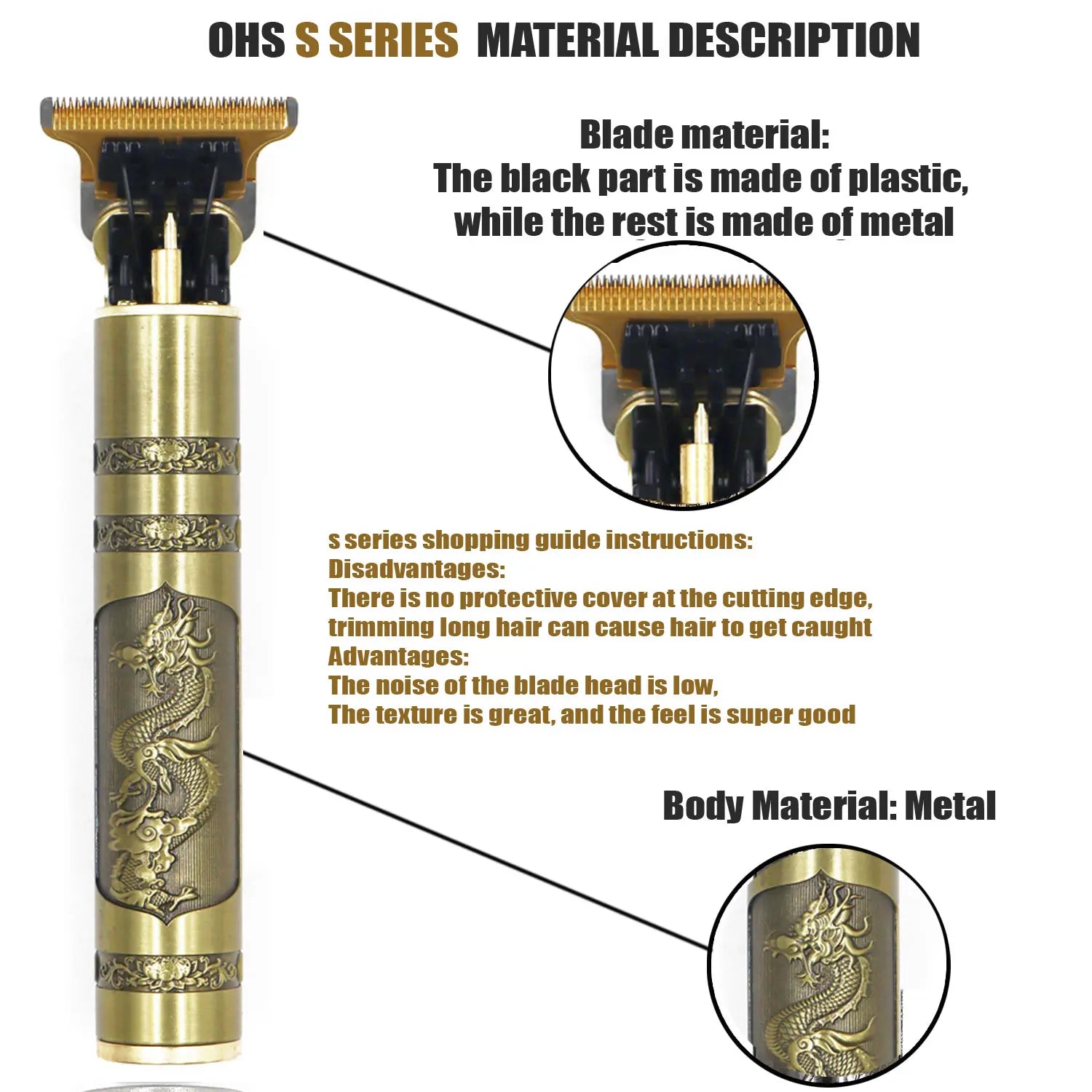 OHS Electric Hair Clipper Professional USB Cordless Clipper Professional Beard Trimmer Haircut Grooming Kit Hair Cutting Machine