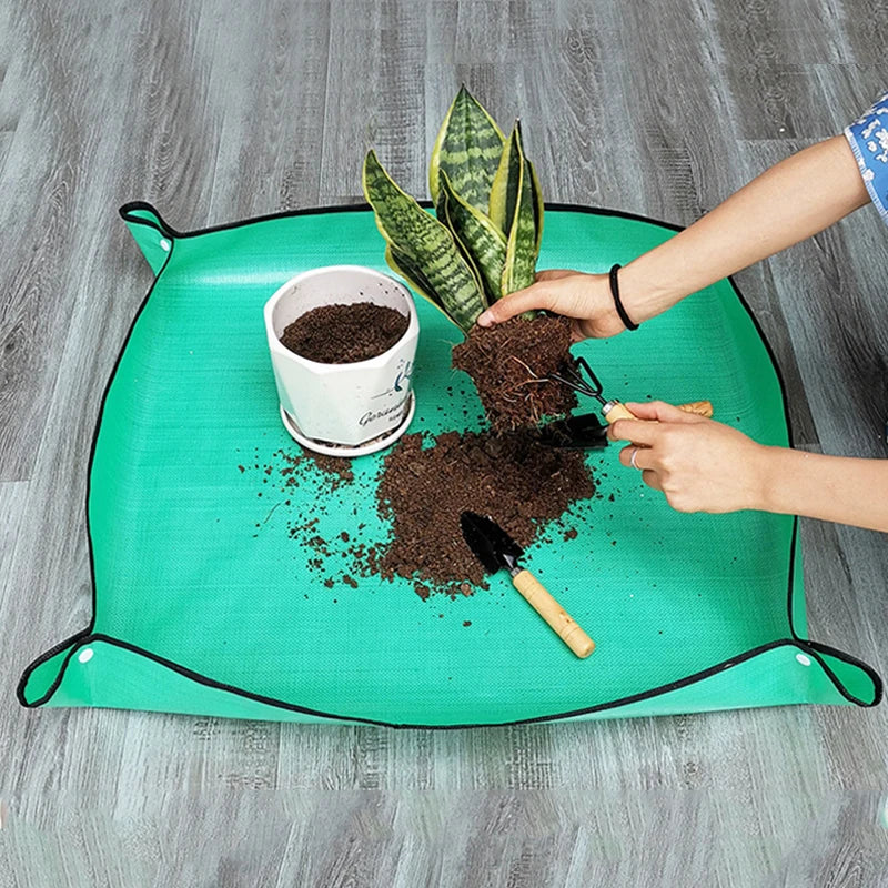 1pc Planting Mat Gardening Potting Pad Foldable Garden Plant Flower Pot Transplanting Waterproof Mats
