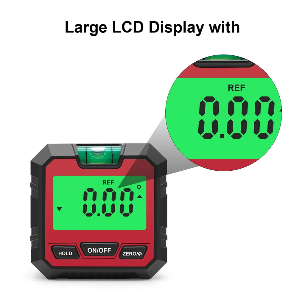 Digital level with backlight intensity magnetic goniometer Waterproof clinometer, time-saving and labor-saving hanging ornaments