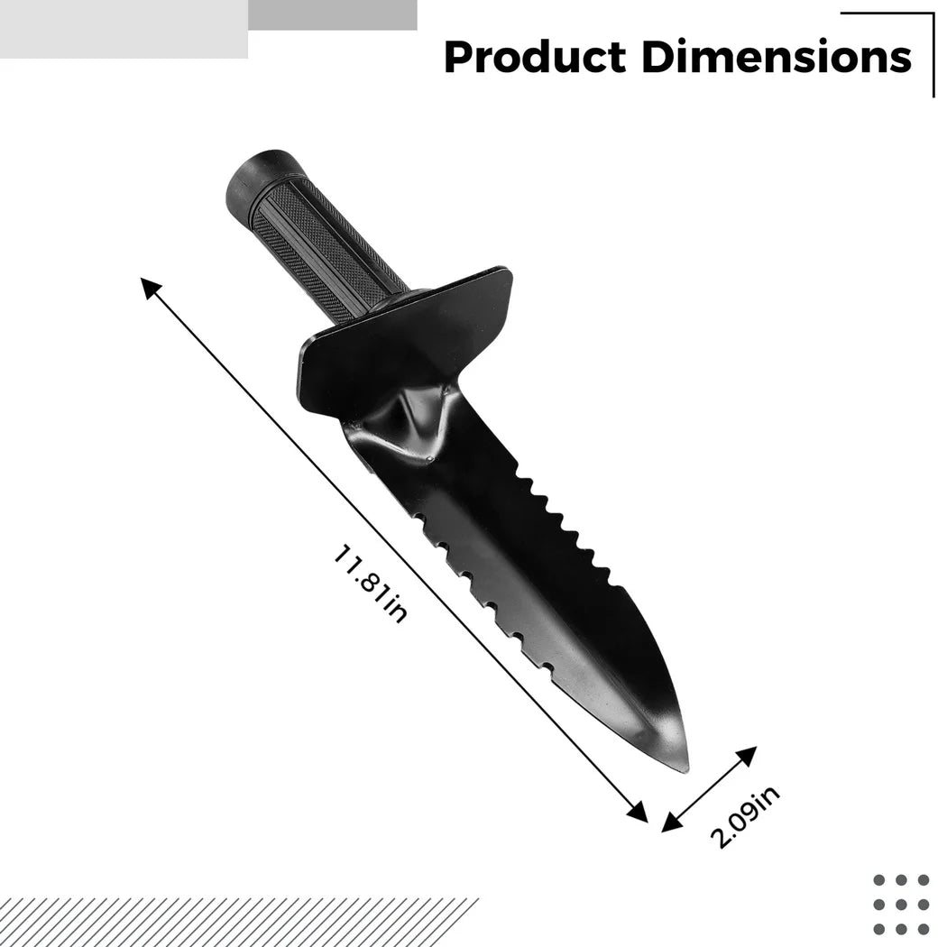 Metal Detector Shovel Double Serrated Edge Digger Sheath Heavy-Duty Garden Trowel Sturdy Digging Tool For Gardening Planting