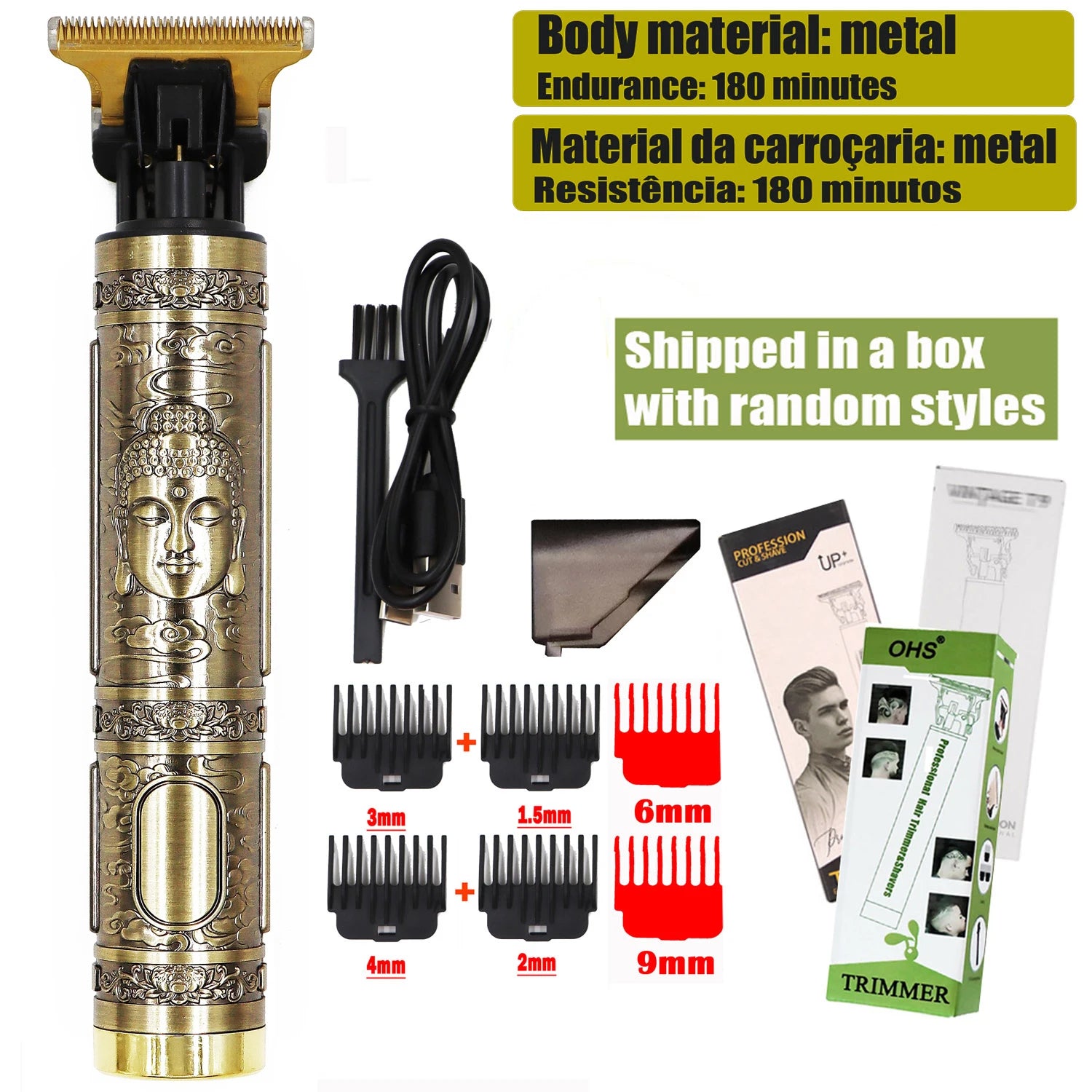 Tondeuse Dragon Vintage T9 Cordless Professional Hair Clippers Electric Trimmers For Men Clipper hair cutting machine Shaver