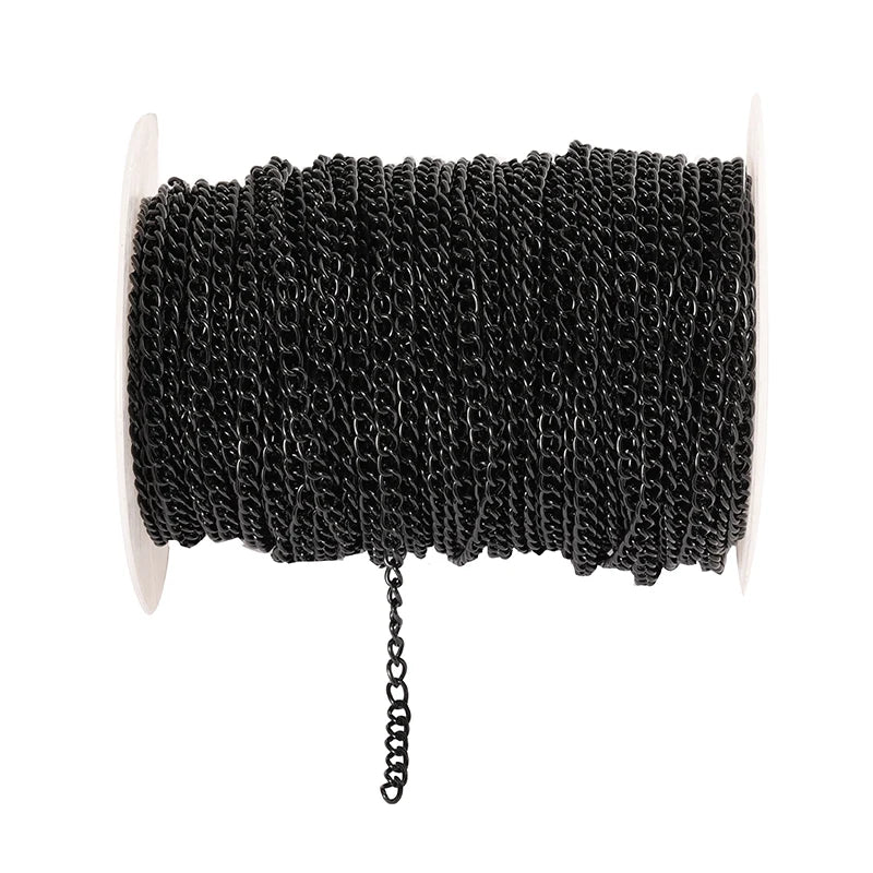 2 Meter Flat 2.5/3.5/4.5mm Extension Thin Chain Metal Chain DIY Necklace Body Chain Jewelry Making Chain Accessories