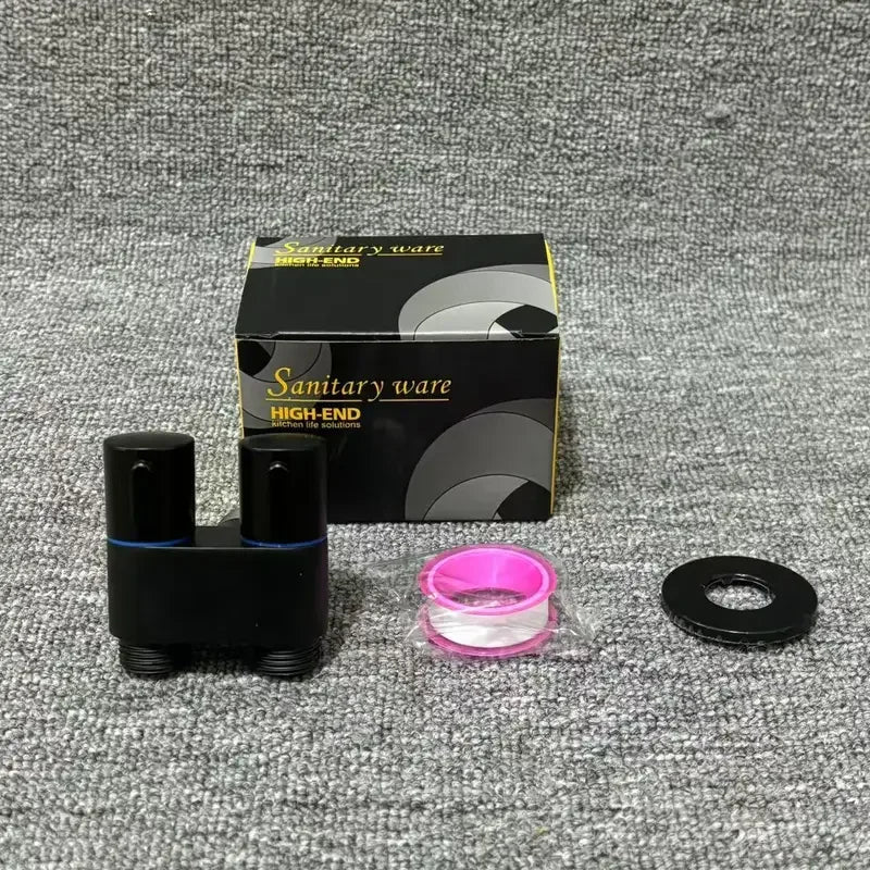 Stainless Steel double outlet angle valve large flow shower valve control valve, suitable for bathrooms and washing machines