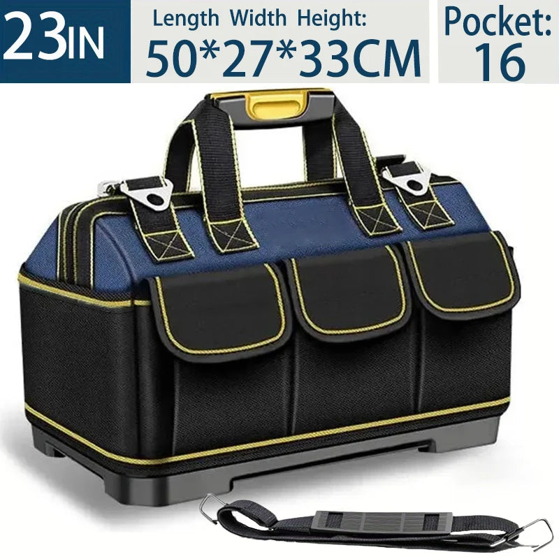 Multifunctional Tool Bag Large Capacity Oxford Canvas Waterproof Bag Thicken Wear-Resistant Tool Repair Storage Electrician Bag
