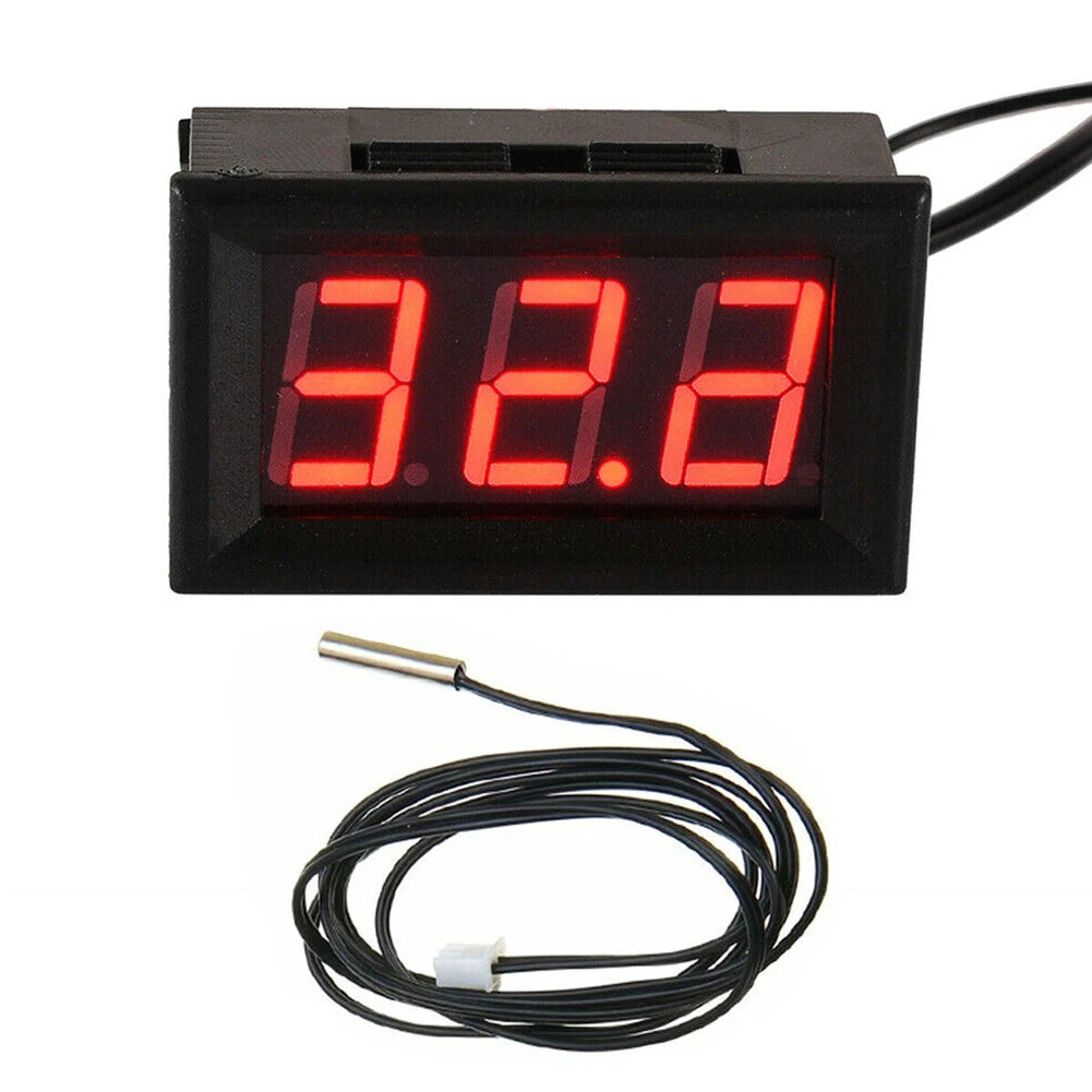 LED Digital Thermometer 10K/B3950 Metal Probe LED Digital Thermometer Temperature Sensor Meter 50~110°C Detector