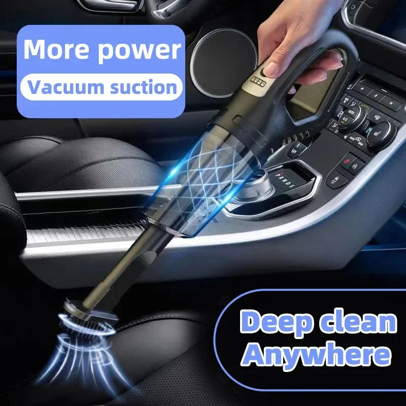 Wireless Vacuum Cleaner Powerful Cyclone Suction Rechargeable Handheld Car Vacuum Cleaner Quick Charge for Car Home Pet Hair