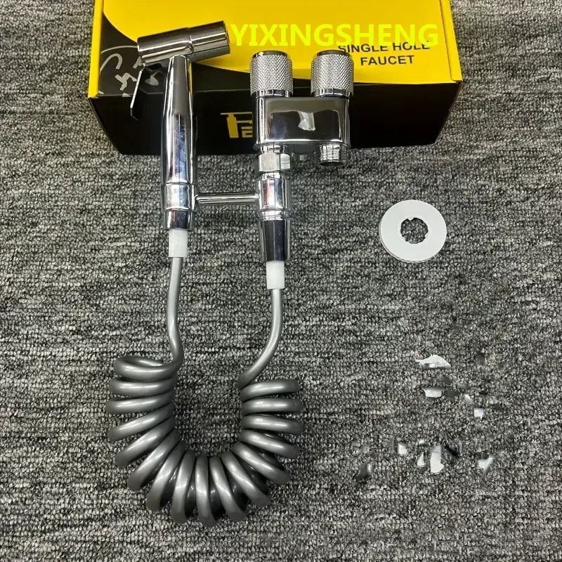 Stainless Steel double outlet angle valve large flow shower valve control valve, suitable for bathrooms and washing machines