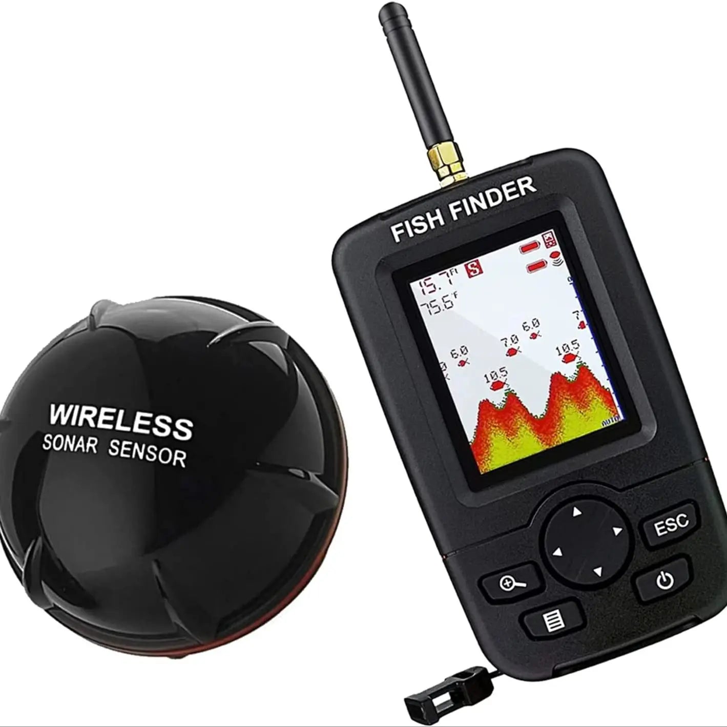 Wireless Sonar Fishing Alert Fish Finder Underwater Echo Sounder Fish