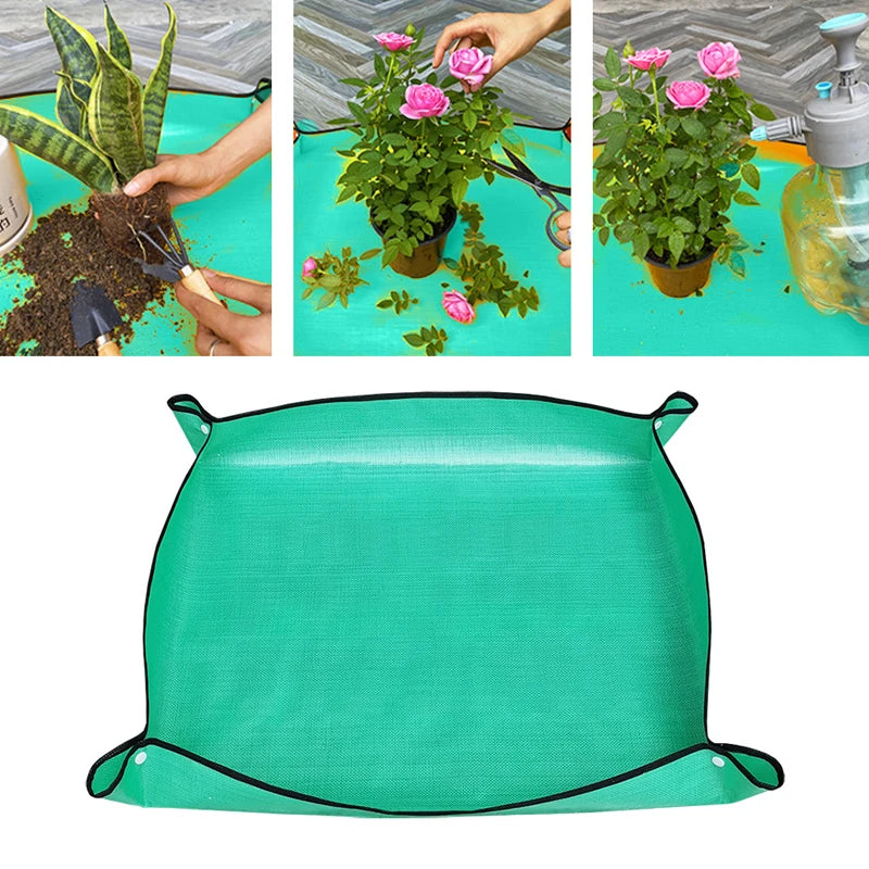 1pc Planting Mat Gardening Potting Pad Foldable Garden Plant Flower Pot Transplanting Waterproof Mats
