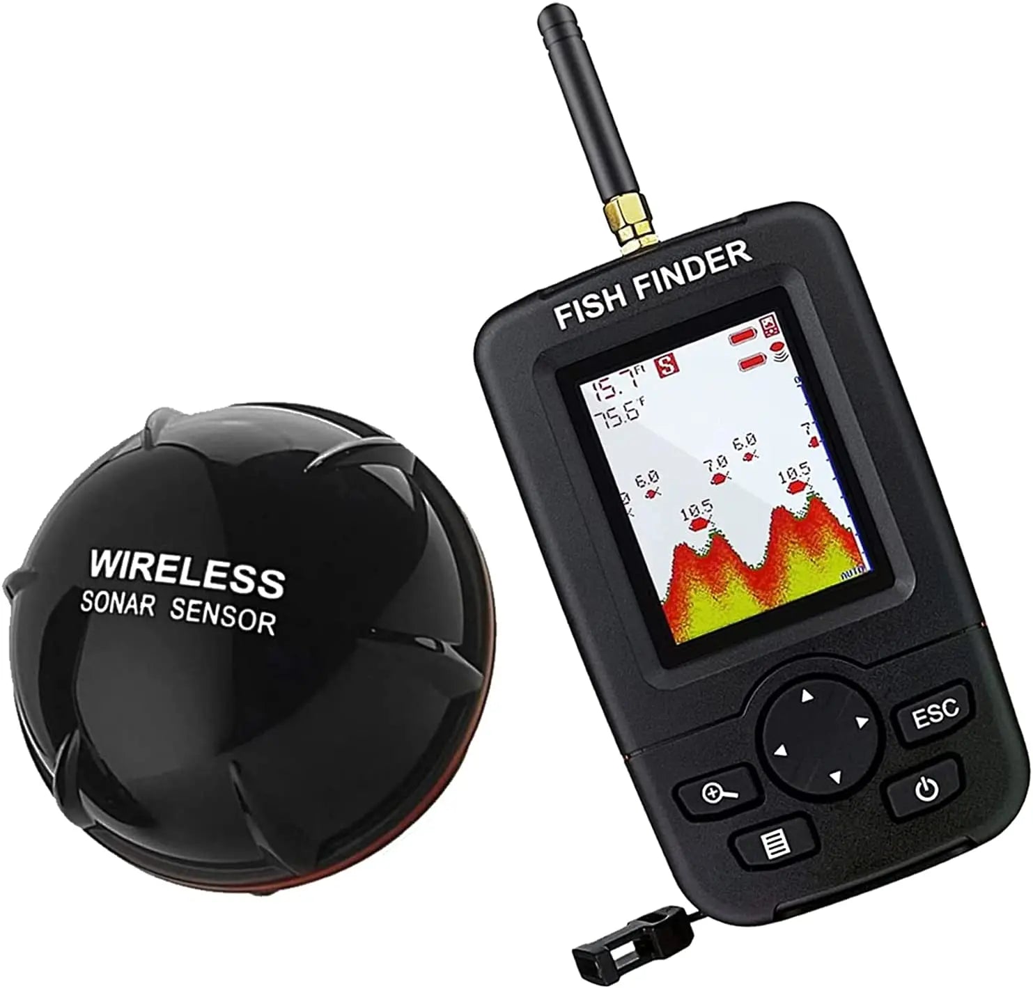 Wireless Sonar Fishing Alert Fish Finder Underwater Echo Sounder Fish
