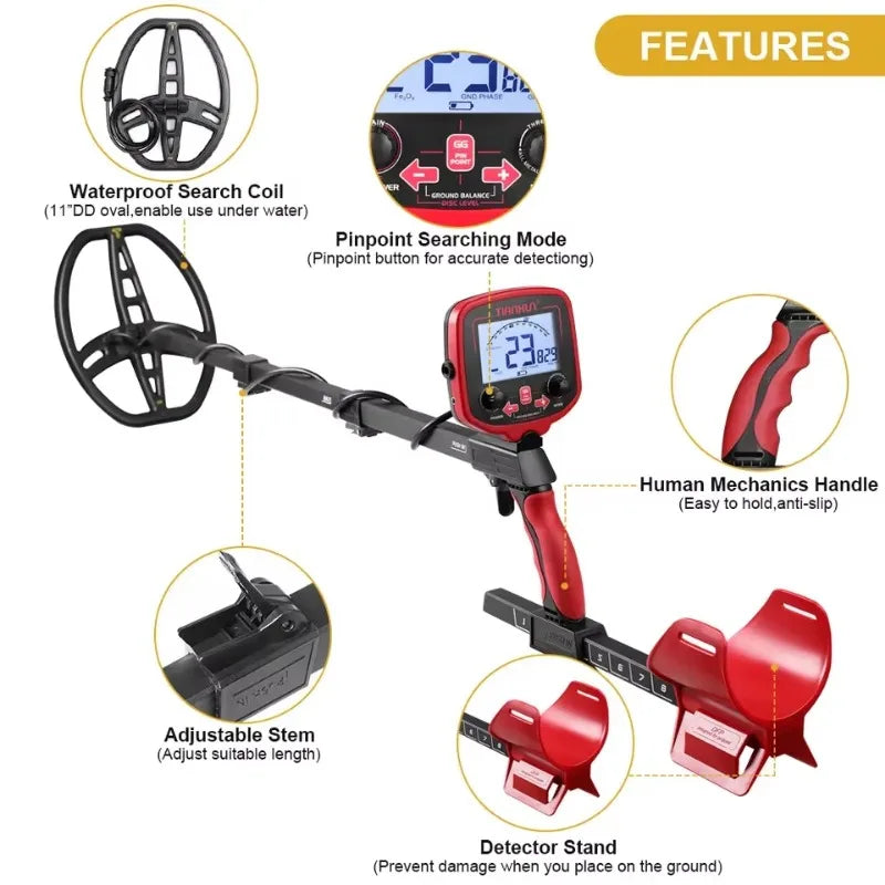 Tianxun Gold Detector TX-850L Gold Metal Detector Treasure Hunting Professional Industrial Metal Detector Discover Deluxe