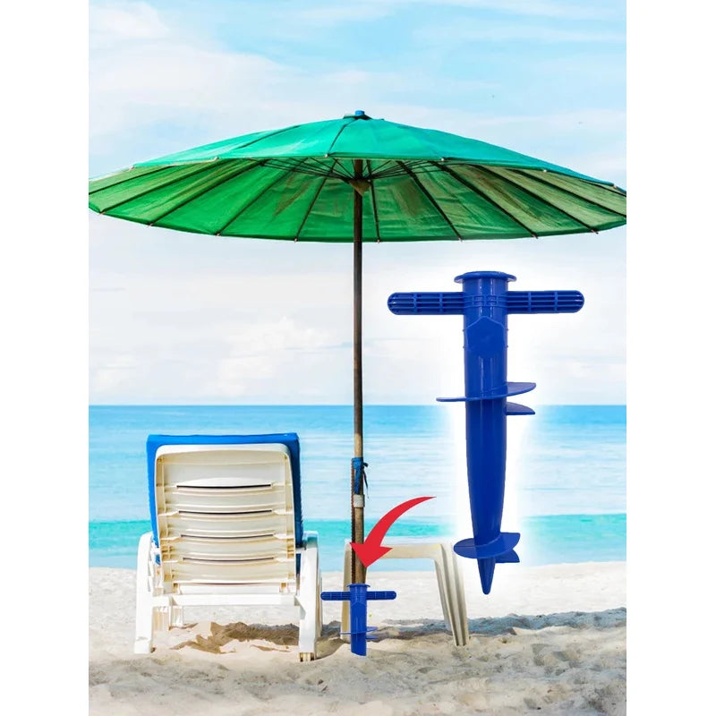 1-Pack Plastic Beach Umbrella Plug Base Floor Fork Insert Accessory