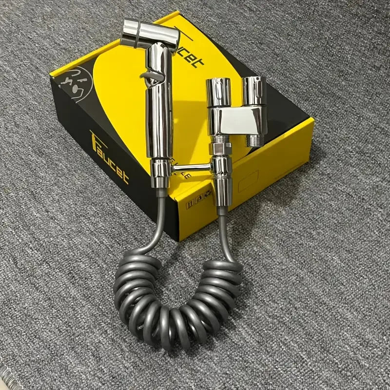 Stainless Steel double outlet angle valve large flow shower valve control valve, suitable for bathrooms and washing machines