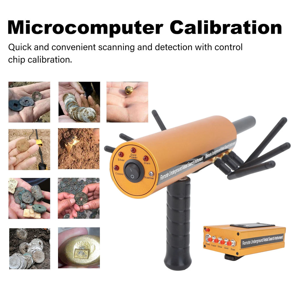 Gold Locator AKS Metal Detector Metal Pinpointer 30m Depth 1200m Range 6 Antenna Accurate Finding Gold Detector Gold Detector