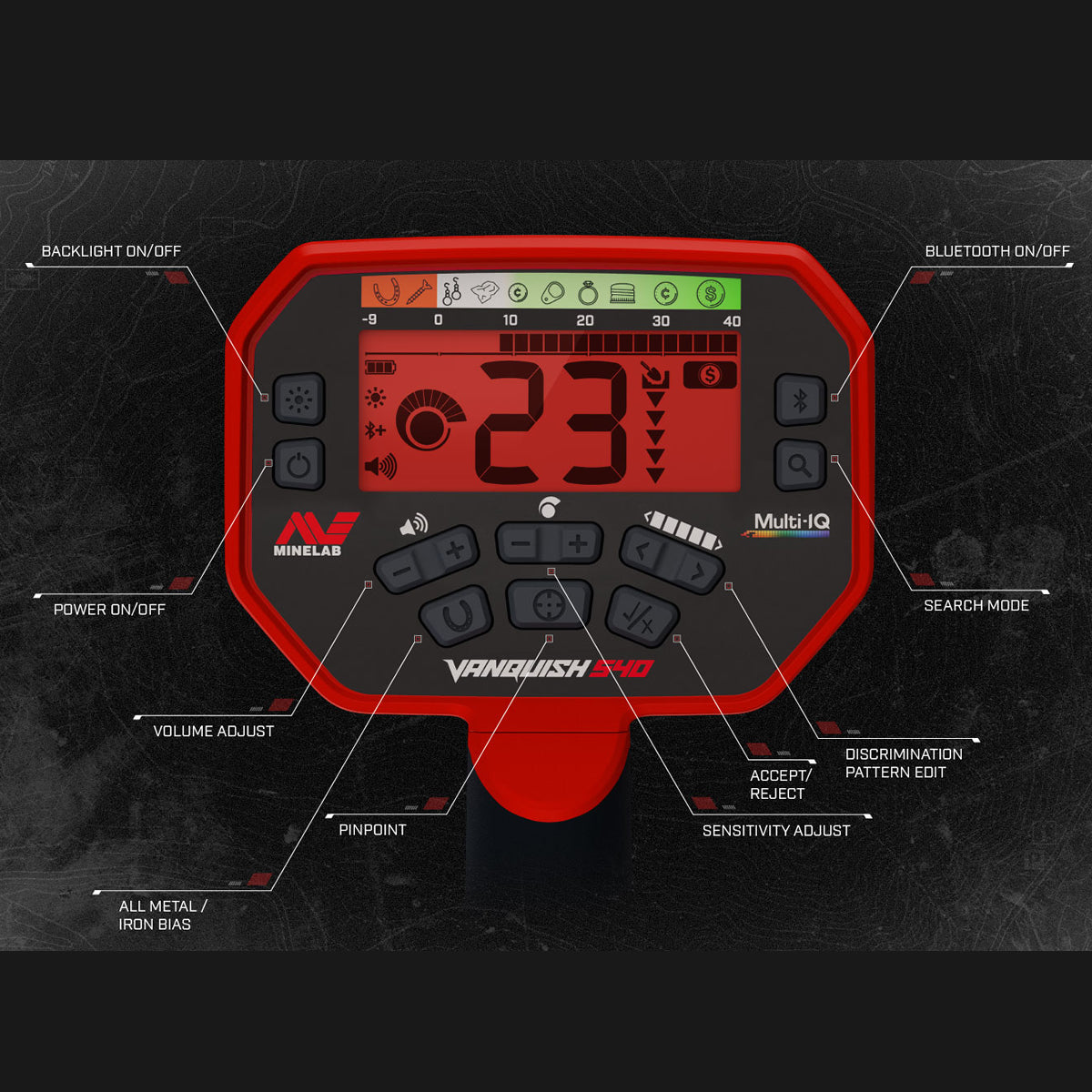 Minelab Vanquish 540 Metal Detector with Headphones,